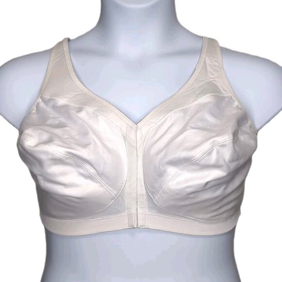GLAMORISE MagicLift Front-Close No Wire Posture Bra US 40G UK 40F White Magic - Picture 1 of 9